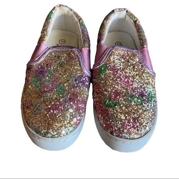 fabkids Other - Fab Kids Toddler Sparkle Glitter Rainbow Kids Shoes Size 11 Girls